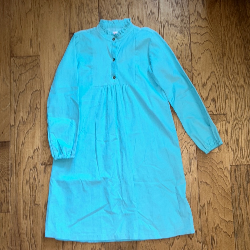 Girls Peggy Green light corduroy boutique dress.